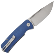 Petrified Fish PFP01 Beluga Stonewash K110 Blue Micarta PFP01BMWW - KNIFESTOCK