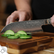 DELLINGER Santoku 180 mm Manmosu Professzionális Damaszkuszi - KNIFESTOCK