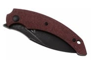 Fox Honos Folding Poket Knife Stainless Steel Becut Black Idroglider Sw Blade, Micarta Jute Plum Han - KNIFESTOCK