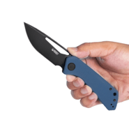 KUBEY Thalia Front Flipper EDC Pocket Folding Knife Denim Blue G10 Handle KU331C - KNIFESTOCK