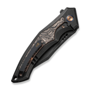 We Knife Orpheus Black Titanium Integral Handle With Copper Foil Carbon Fiber Inlay WE23009-3 - KNIFESTOCK