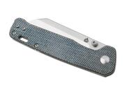 QPS Penguin V2 D2, finitura a due toni stonewash - satinata, Manico: Denim micarta QS130V - KNIFESTOCK