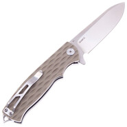 Bestech GRAMPUS D2, stone wash+satin, Beige G10 BG02C - KNIFESTOCK