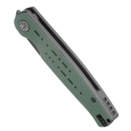 Petrified Fish PFE07 Morse Black Stonewashed 154CM Green with Black G10 PFE07GRDW - KNIFESTOCK