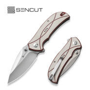 Sencut Hyrax Ivory / Red G10 Handle Satin Finished 9Cr18MoV BladeLiner Lock S23 - KNIFESTOCK