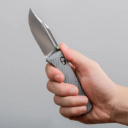 Vosteed Vombat M390 Satin Aluminum Gray A4101 - KNIFESTOCK