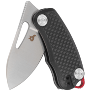 Black Fox NIX FOLDING KNIFE,SATIN BLD STAINLESS STEEL D2,CARBON FIBER HANDLE - CERAMIC BALL-BEARINGS - KNIFESTOCK