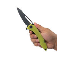 Kubey Merced Folding Knife Translucent Yellow G10 Handle KU345C - KNIFESTOCK