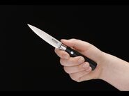 BÖKER Damascus kuchynský nôž čierny 10 cm 130421DAM  - KNIFESTOCK