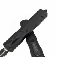 Microtech DIRAC DELTA D/E BLACK DOUBLE FULL SERRATE TACTICAL 227-D3T - KNIFESTOCK