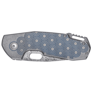 Viper ODINO DAMASCUS COLLECTION Blue Stonewashed Finish Titanium w Cicrle Pattern VA5918BSW - KNIFESTOCK