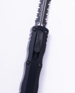 Microtech DIRAC D/E BLACK STD PARTIAL SERRATION TACTICAL 225-2T - KNIFESTOCK