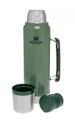 STANLEY termoska The Legendary Classic Bottle 1.0L / 1.1QT Hammertone Green - KNIFESTOCK