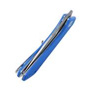 KUBEY Thalia Front Flipper EDC Pocket Folding Knife Blue G10 Handle KU331B - KNIFESTOCK
