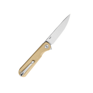 Bestechman FLICK-Satin+ Stonewash-D2-G10-Khaki BMK13C - KNIFESTOCK