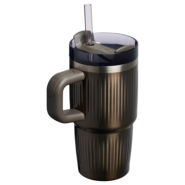 Stanley  The Quencher/Cup H2.0 Fluted Tumbler 600 ml/20oz Gunmetal Shine 10-13004-037 - KNIFESTOCK