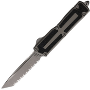 Microtech SCARAB II GEN III T/E APOCALYPTIC FULL SERRATE NATURAL CLEAR 1279-12AP - KNIFESTOCK
