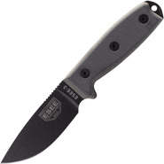 ESEE Knives Model 3 Modified Pommel musta terä, harmaa kahva 3PM tuppi + klipsi - KNIFESTOCK