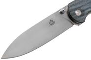 QSP Knife Parrot, Satin D2 Blade, Denim Micarta Handle QS102-F - KNIFESTOCK