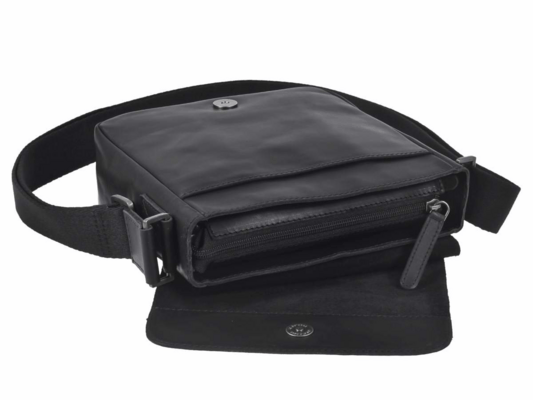 GreenBurry Leather shoulder bag II Square &quot;Pure Black&quot; 1108-20 - KNIFESTOCK