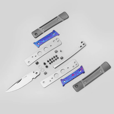 Kizer Little Grand M390 Titanium Damascus - KNIFESTOCK