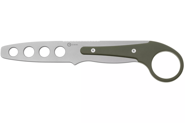 Civivi Varius OD Green G10 Ring HandleStonewashed D2 Dull Trainer BladeWith An Extra Conventional  - KNIFESTOCK