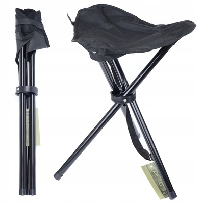 Mil-Tec ČERNÁ 3-NOHÁ SKLÁDACÍ STOLIČKA 14450002 - KNIFESTOCK