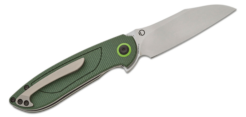 Tenable Prometheus Stonewashed 14C28N, Green Micarta T1040A2 - KNIFESTOCK