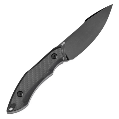 TENABLE Luccio Blackwash 14C28N Fixed Blade G007A6 - KNIFESTOCK