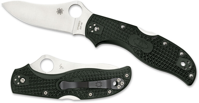 Spyderco Stretch 2 Lightweight British Racing Green ZDP-189 C90PGRE2 - KNIFESTOCK