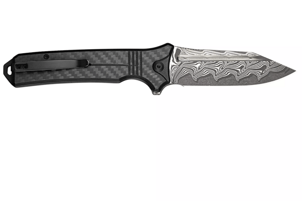 Civivi Neurohaptic CIVIVI Carbon Fiber Overlay On Black G10 HandleDamascus Blad - KNIFESTOCK