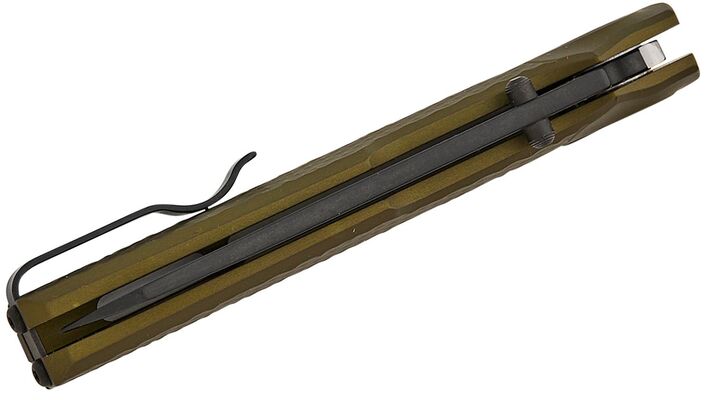 MKM MIURA – CPM Magnacut DSW bld - SOLID Green Alu hdl, BUTTON LOCK - REV. S/S CLIP MK MI-AGB - KNIFESTOCK