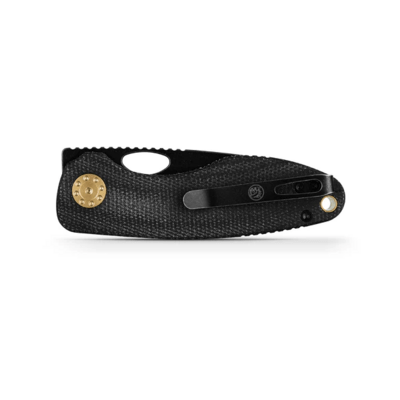 Vosteed Acorn 14C28N Black Stonewash Black Micarta A3302 - KNIFESTOCK