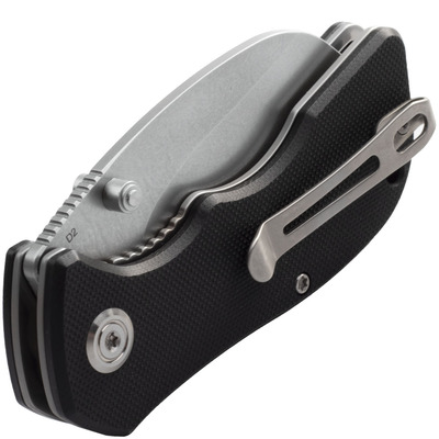 KUBEY Karaji Liner Lock Dual Thumb Studs Open Folding Pocket Knife Black G10 Handle KU180A - KNIFESTOCK