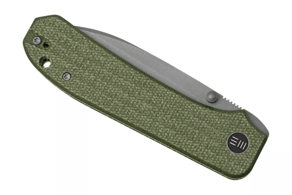 WE Big Banter Green Canvas Micarta Handle Gray Stonewashed CPM 20CV Blade WE21045-2 - KNIFESTOCK