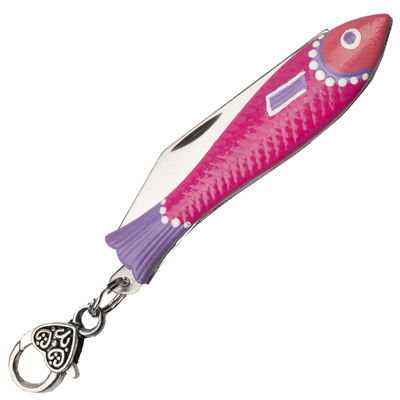 MIKOV rybička 130-NZn-1/PINK vreckový nôž 5.5 cm ružový - KNIFESTOCK