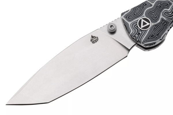 QSP Knife Turtle Punk, Liner lock, 14C28N stonewashed, Black/Whtie G10 QS158-B1 - KNIFESTOCK