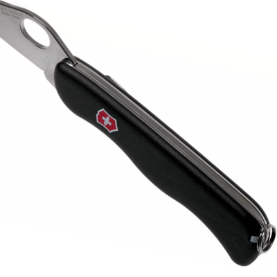 Victorinox SENTINEL, clip, One Hand, non wavy, black 0.8416.M3 - KNIFESTOCK