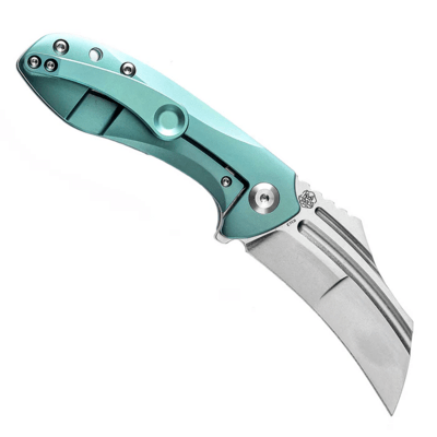 Kansept KTC3 Stonewashed CPM-S35VN Green Anodized Titanium K1031A4 - KNIFESTOCK