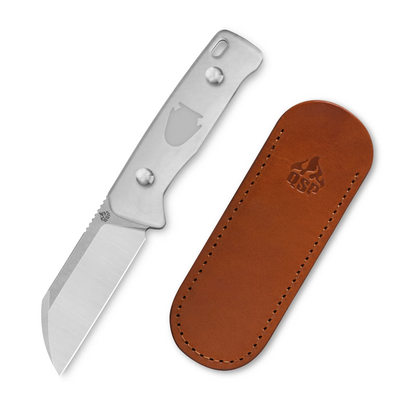 QSP Knife Baby Penguin  14C28N, 2 tone stonewash-satin,  Acrylic QS130BP-A1 - KNIFESTOCK