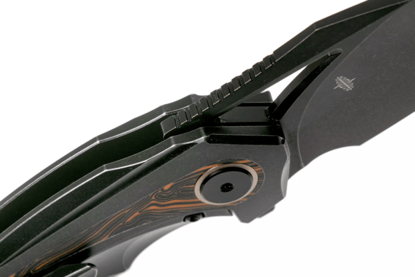 Bestech NUKE M390, Black Stonewash, Titanium+Black orange G10, Black BT2107E - KNIFESTOCK