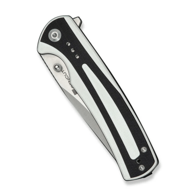 Sencut Regnator White / Black G10 HandleSatin Finished 9Cr18MoV BladeLiner Lock - KNIFESTOCK