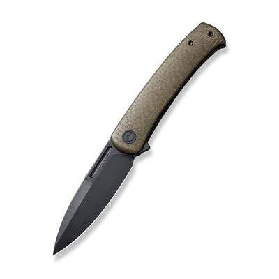 CIVIVI Caetus Green Burlap Micarta Handle Black Stonewashed 14C28N Blade C21025C-3 - KNIFESTOCK