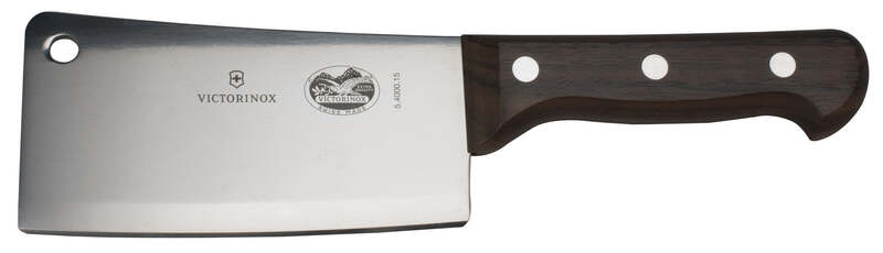 VICTORINOX Forschner Heavy Restaurant Cleaver, Rosewood Handles 5.4000.15 - KNIFESTOCK