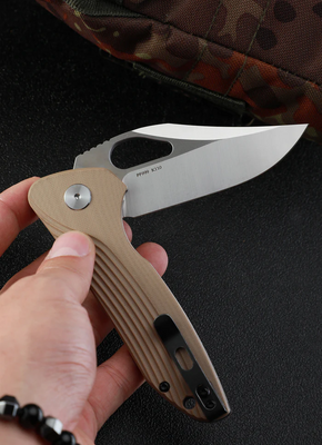 Petrified Fish PF999 Mastiff Satin K110 khaki G10 PF999K - KNIFESTOCK