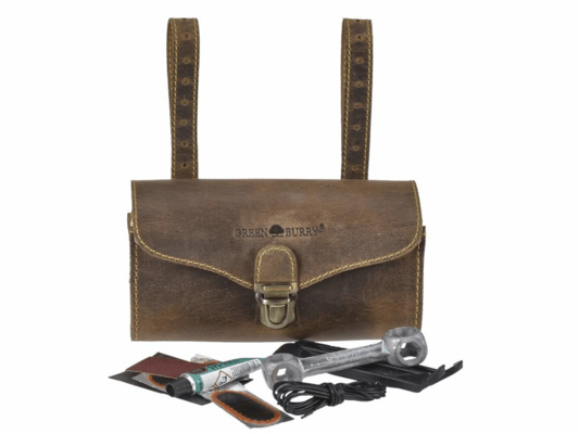 Leder Fahrradtasche M &quot;Vintage&quot; 1578-25 - KNIFESTOCK