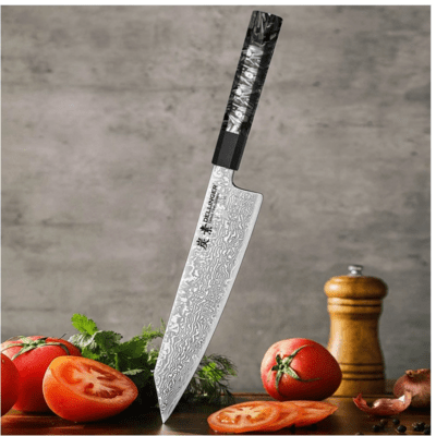Dellinger Kitchen Chef/Kiritsuke Knife 215 mm Dellinger Carbon Fiber Octagon® - KNIFESTOCK