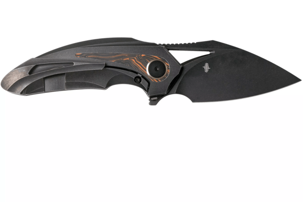 Bestech NUKE M390, Black Stonewash, Titanium+Black orange G10, Black BT2107E - KNIFESTOCK