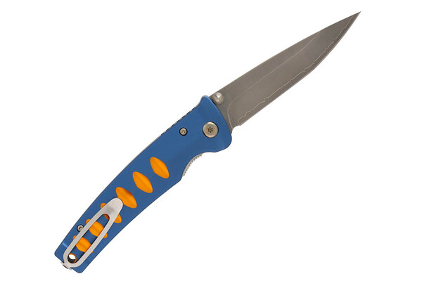 Mcusta MC-42C Katana VG-10 Core San Mai, Blue/Orange Anodized Aluminum - KNIFESTOCK