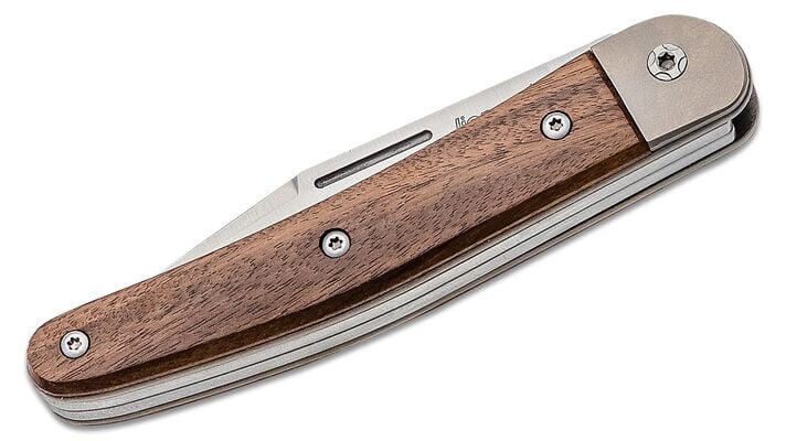 Lionsteel M390 Clip blade, screw driver blade, Santos wood Handle, Ti Bolster &amp; liners JK2 ST - KNIFESTOCK